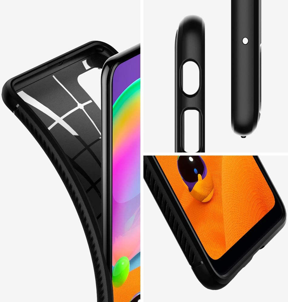Spigen Rugged Armor Samsung Galaxy A31 Hoesje Back Cover Zwart afbeelding 6