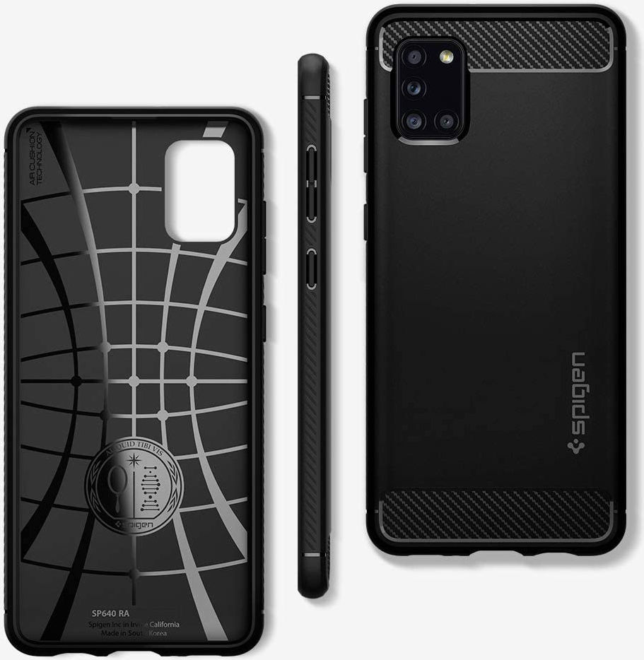 Spigen Rugged Armor Samsung Galaxy A31 Hoesje Back Cover Zwart afbeelding 7