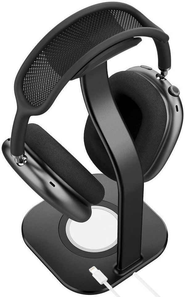 Spigen S380 Houder voor AirPods Max en MagSafe Draadloze Lader Zwart afbeelding 3