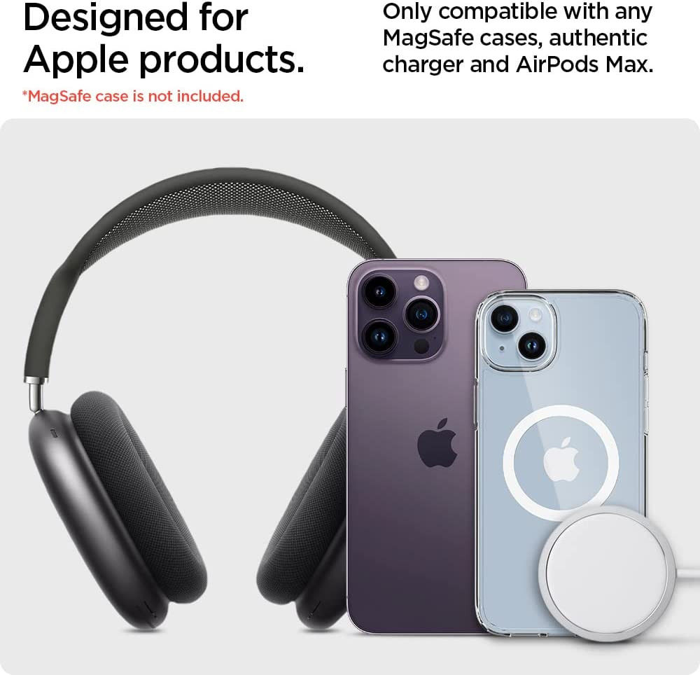 Spigen S380 Houder voor AirPods Max en MagSafe Draadloze Lader Zwart afbeelding 4