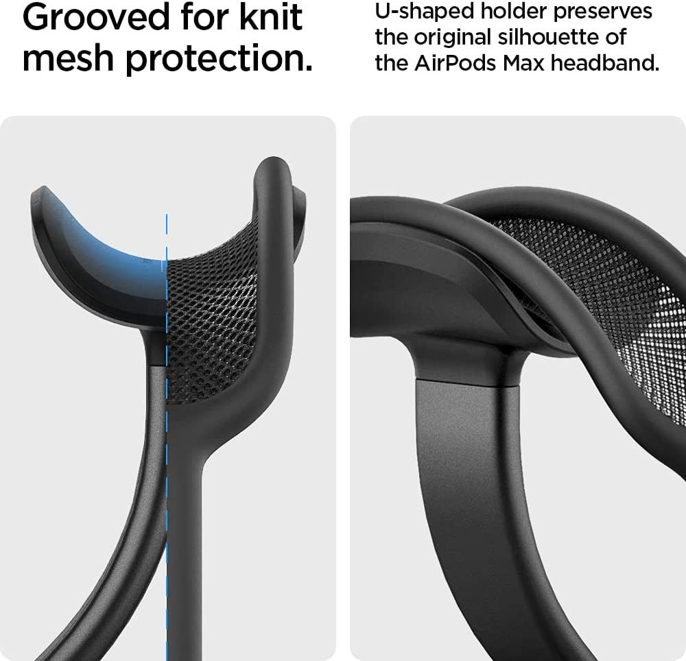 Spigen S380 Houder voor AirPods Max en MagSafe Draadloze Lader Zwart afbeelding 8