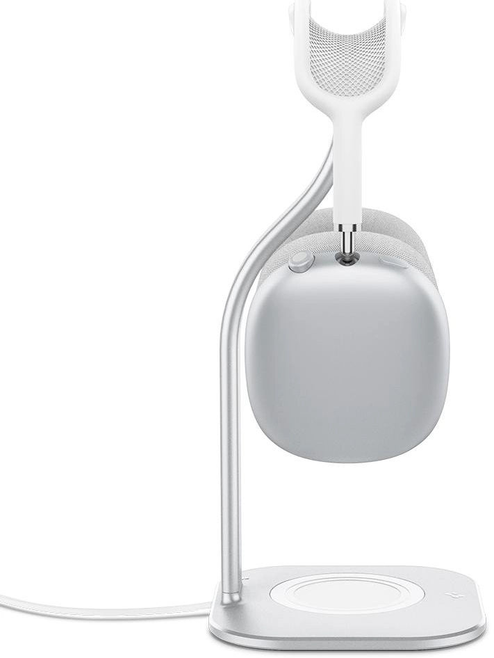 Spigen S380 Houder voor AirPods Max en MagSafe Draadloze Lader Zilver afbeelding 10