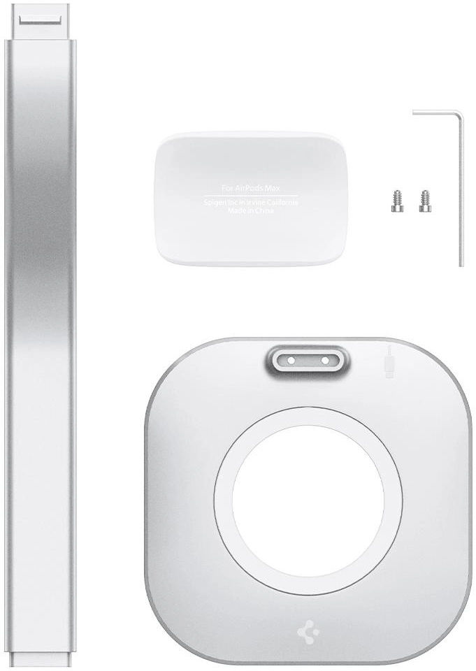 Spigen S380 Houder voor AirPods Max en MagSafe Draadloze Lader Zilver afbeelding 13