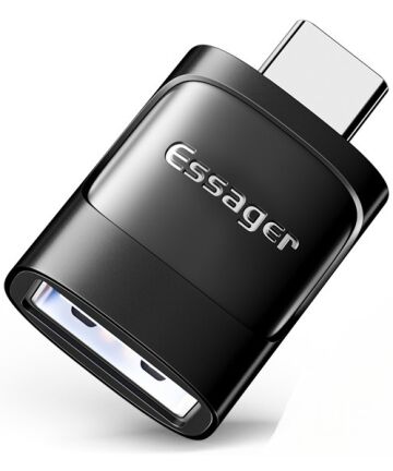 Essager 3A USB-C naar USB Converter/Adapter Zwart Kabels