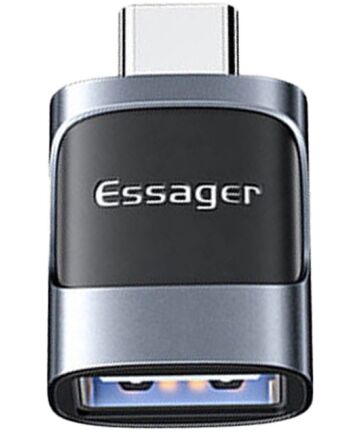 Essager 3A USB naar USB-C Converter/Adapter Blauw Kabels