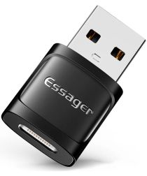 Essager USB 3.0 naar USB-C Adapter 3A On The Go Converter Zwart