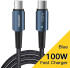 Essager 100W USB-C Snellaad Kabel 5A 2M Blauw
