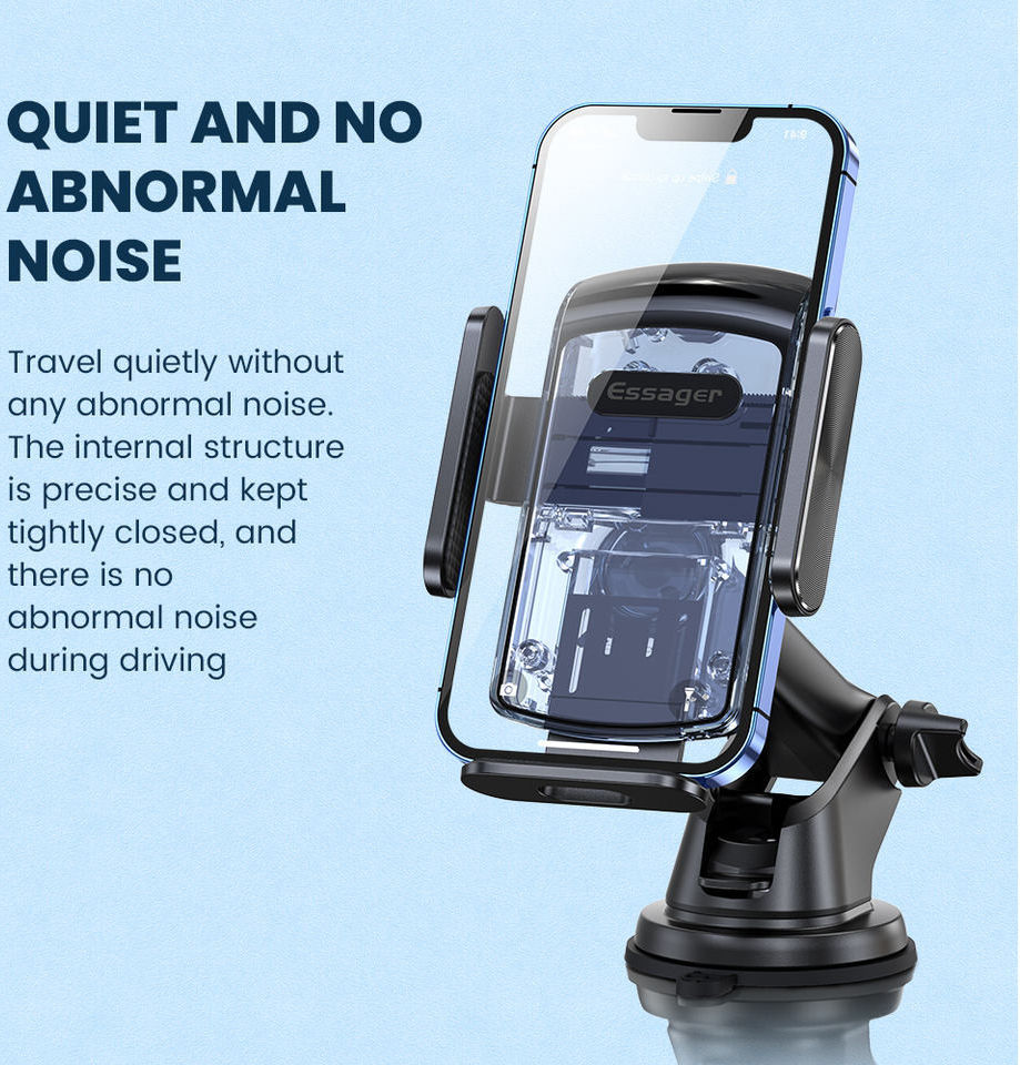 Essager Universele Telefoonhouder Auto Dashboard/Raam Zuignap Zwart afbeelding 6