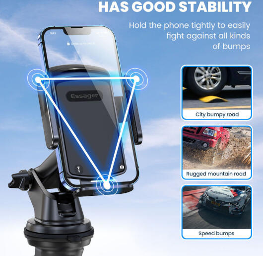 Essager Universele Telefoonhouder Auto Dashboard/Raam Zuignap Zwart afbeelding 3