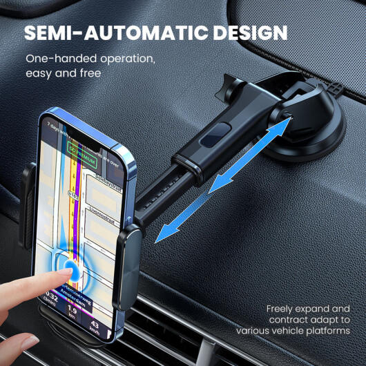 Essager Universele Telefoonhouder Auto Dashboard/Raam Zuignap Zwart afbeelding 4