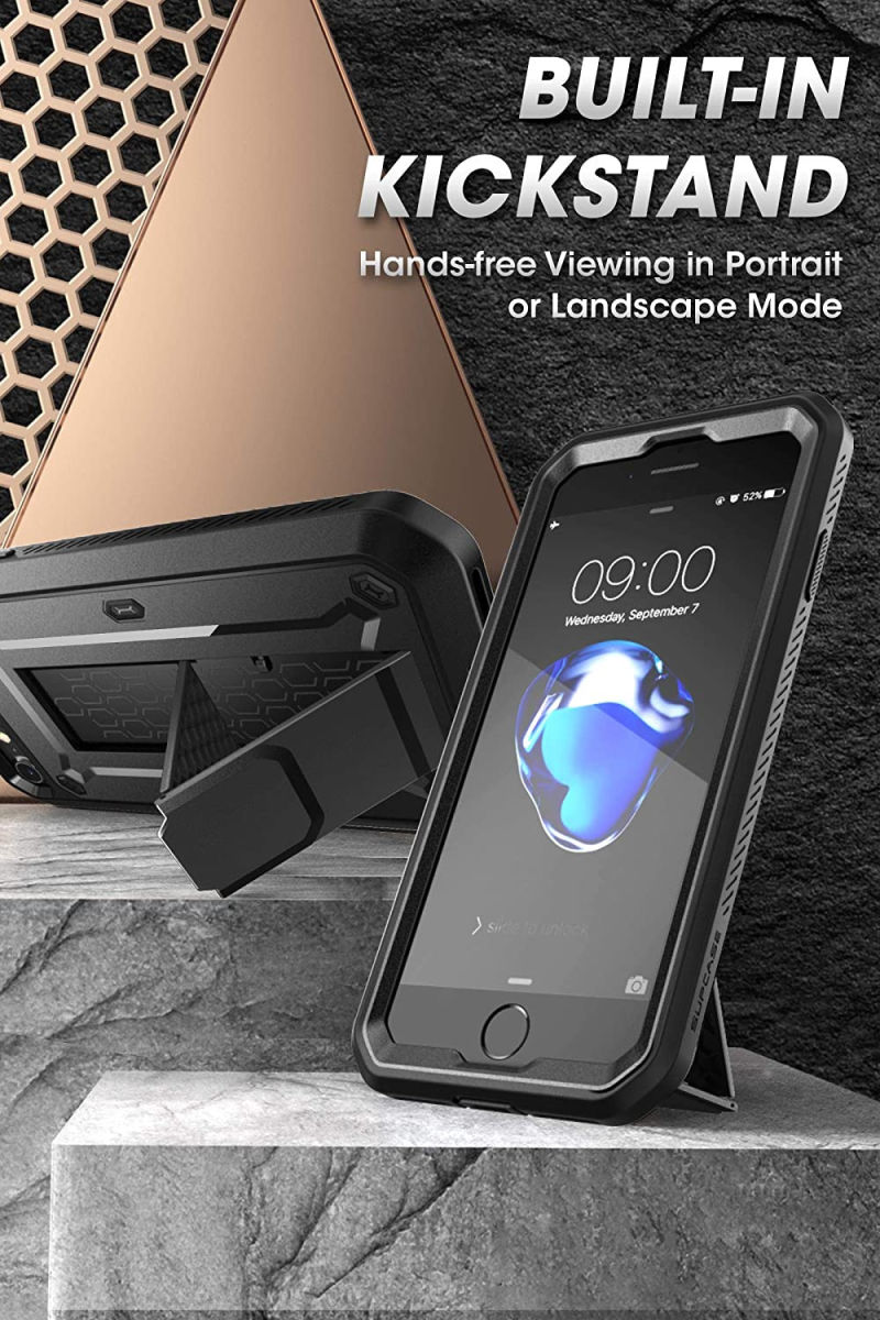 SUPCASE UB Pro iPhone SE (2020/2022) / 8 / 7 Hoesje Full Protect Zwart afbeelding 4