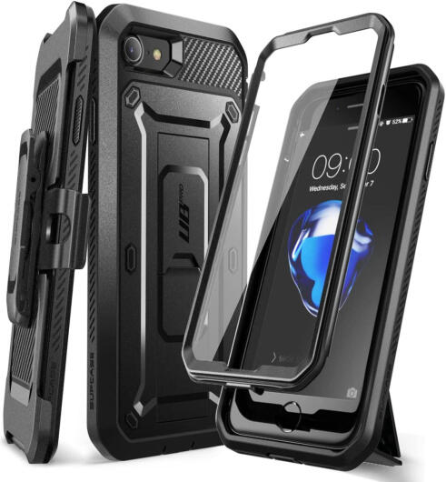 SUPCASE UB Pro iPhone SE (2020/2022) / 8 / 7 Hoesje Full Protect Zwart afbeelding 1