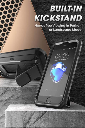 SUPCASE UB Pro iPhone SE (2020/2022) / 8 / 7 Hoesje Full Protect Zwart afbeelding 4