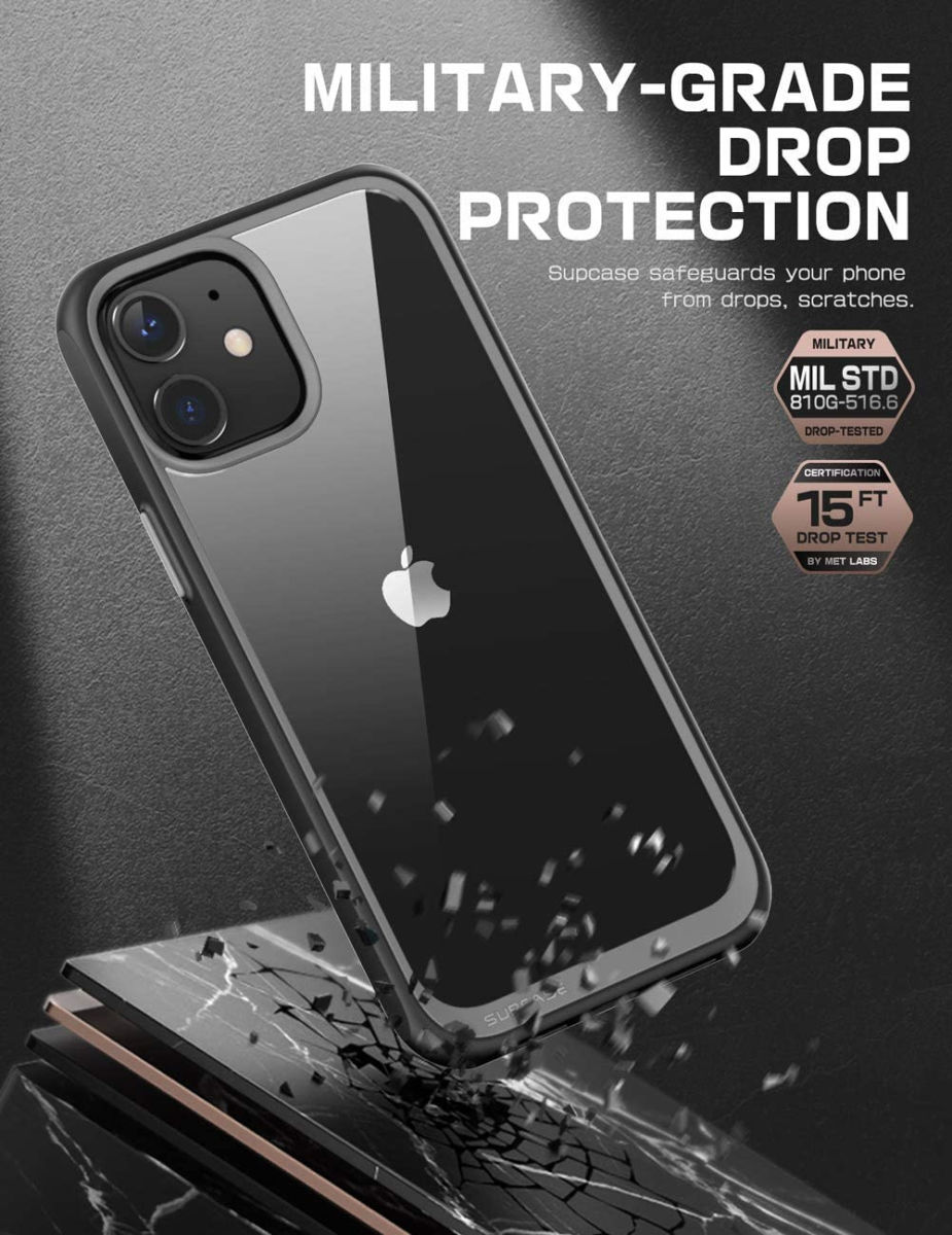 SUPCASE UB Style Apple iPhone 12/12 Pro Hoesje Back Cover Zwart afbeelding 4
