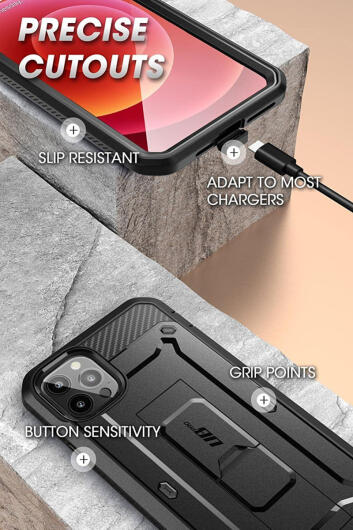 SUPCASE UB Pro Apple iPhone 13 Pro Hoesje Full Protect Kickstand Zwart afbeelding 10