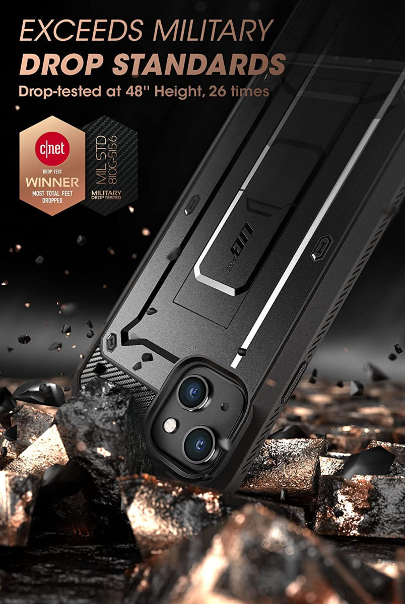 SUPCASE UB Pro iPhone 14 Plus Hoesje Full Protect met Kickstand Zwart afbeelding 3