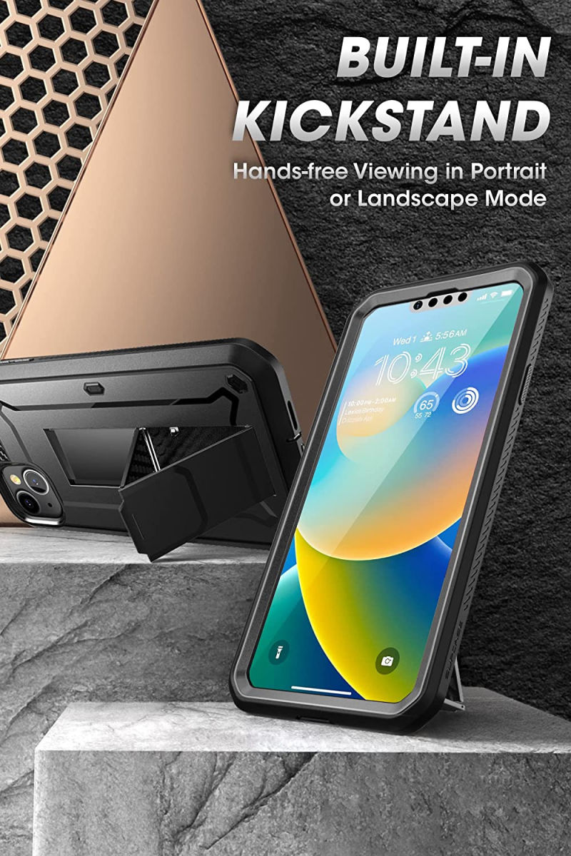 SUPCASE UB Pro iPhone 14 Plus Hoesje Full Protect met Kickstand Zwart afbeelding 5