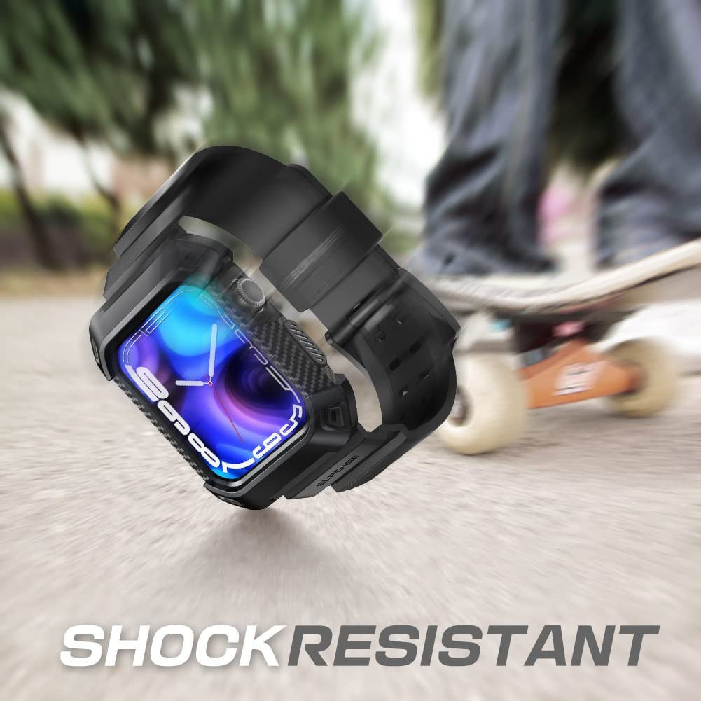 SUPCASE UB Pro - Apple Watch 45MM / 44MM Hoesje met Bandje - Zwart afbeelding 3