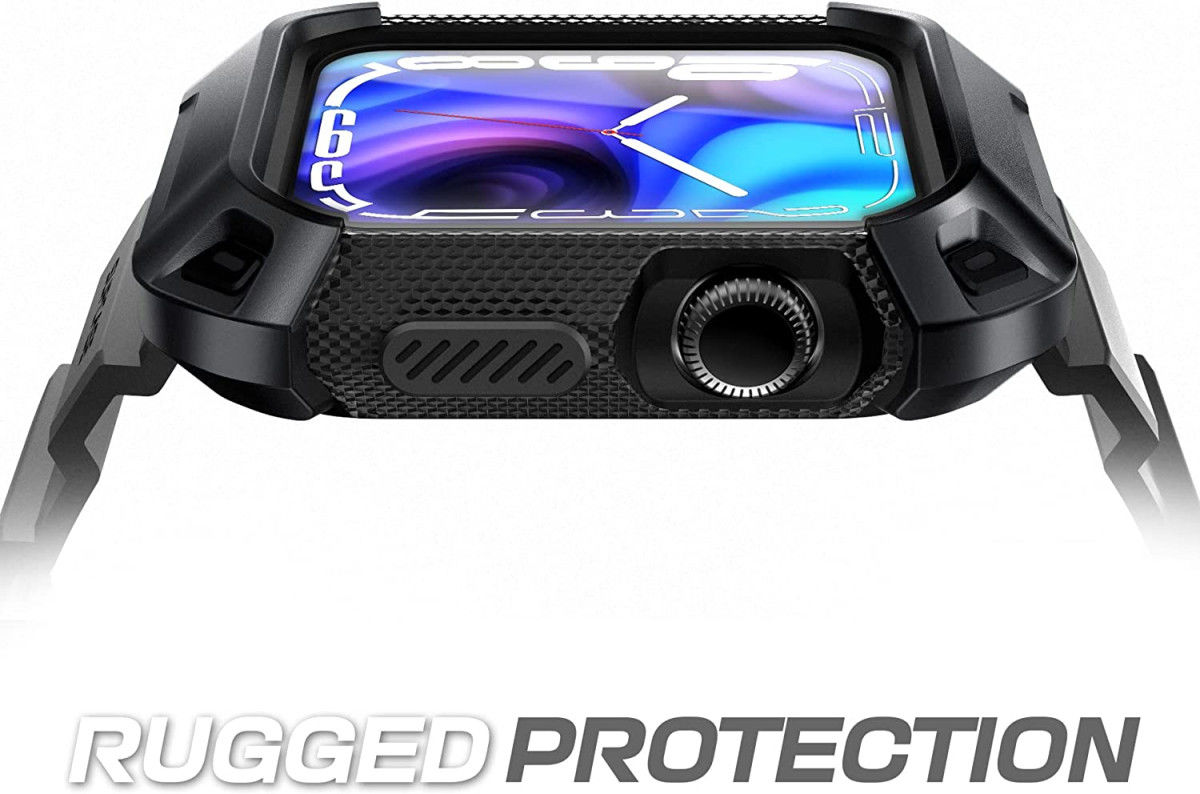 SUPCASE UB Pro - Apple Watch 45MM / 44MM Hoesje met Bandje - Zwart afbeelding 4