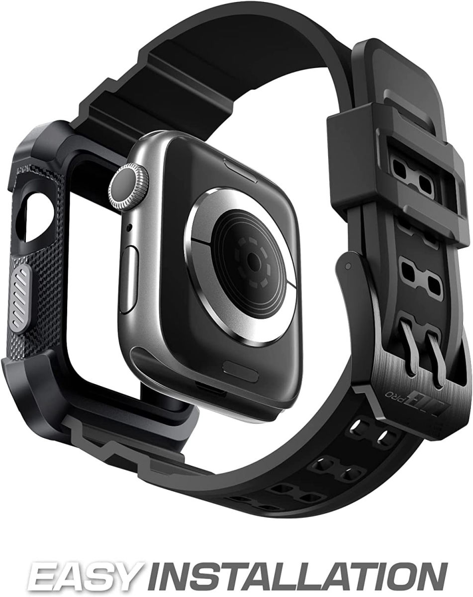 SUPCASE UB Pro - Apple Watch 45MM / 44MM Hoesje met Bandje - Zwart afbeelding 6