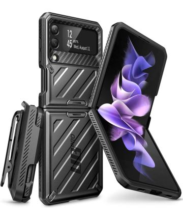 SUPCASE UB Pro Samsung Galaxy Z Flip 3 Hoesje Schokbestendig Zwart Hoesjes