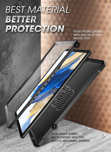 SUPCASE UB Pro Samsung Galaxy Tab A8 Hoes Full Protect Kickstand Zwart afbeelding 4