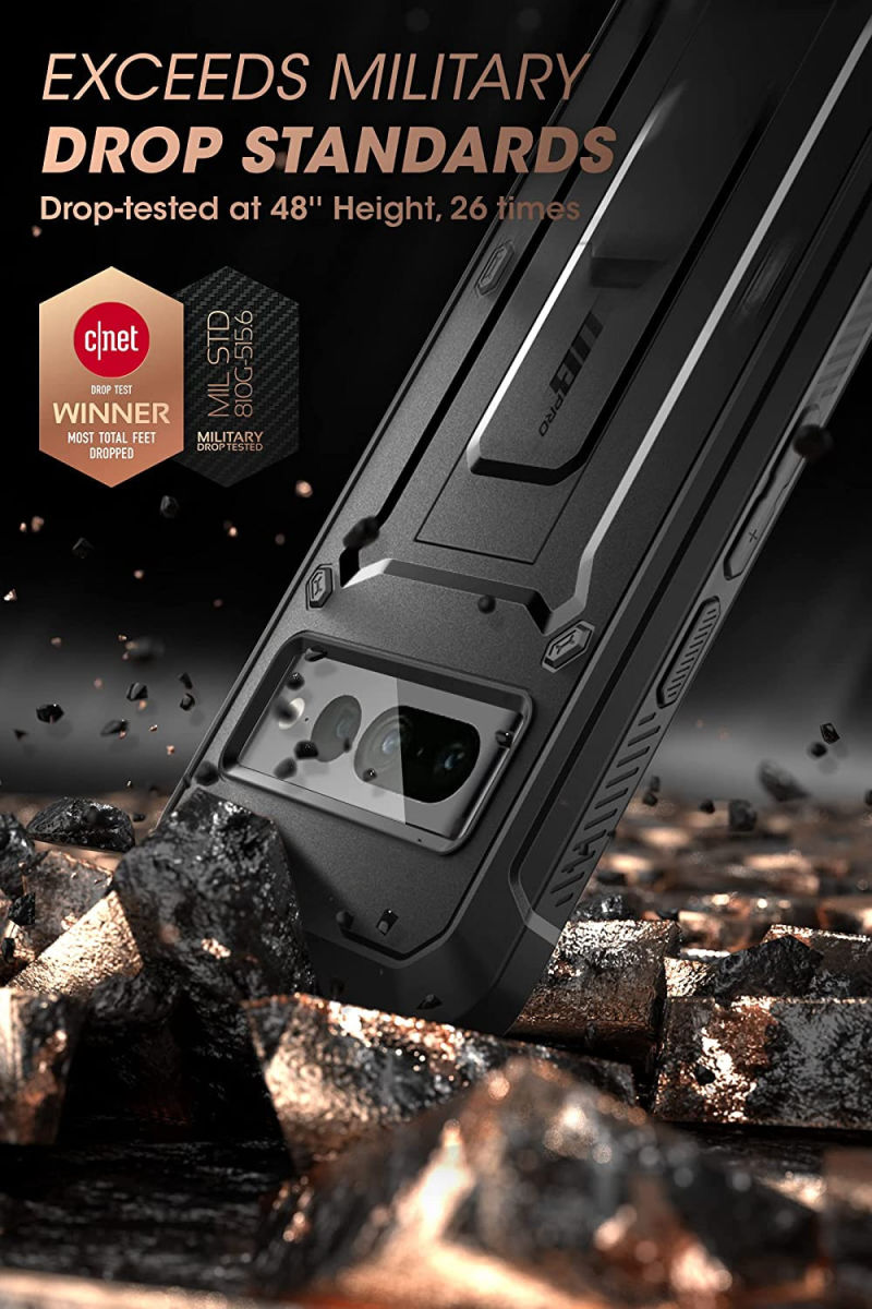 SUPCASE UB Pro Google Pixel 7 Pro Hoesje Full Protect Kickstand Zwart afbeelding 3