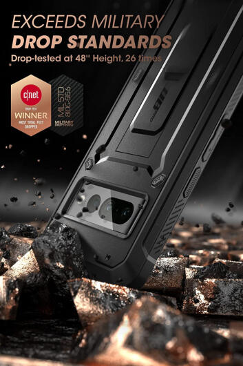 SUPCASE UB Pro Google Pixel 7 Pro Hoesje Full Protect Kickstand Zwart afbeelding 3