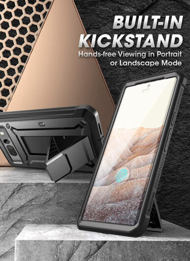 SUPCASE UB Pro Google Pixel 7 Pro Hoesje Full Protect Kickstand Zwart afbeelding 5