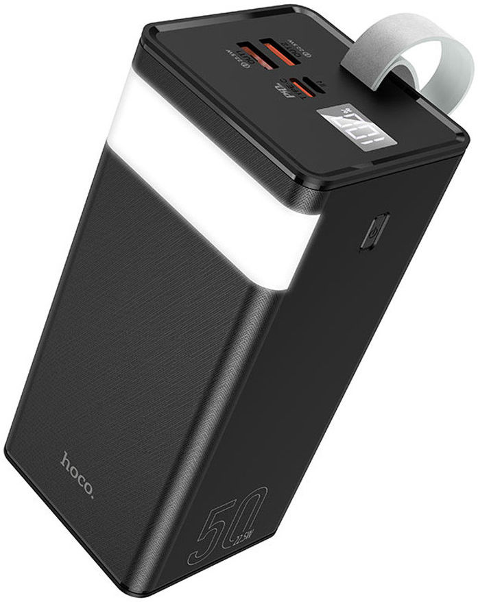 Hoco J86 Powerbank 50.000mAh 22.5W met Digitale Display en Lamp Zwart afbeelding 1