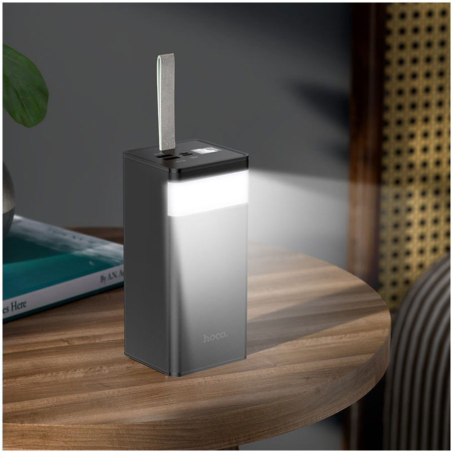 Hoco J86 Powerbank 50.000mAh 22.5W met Digitale Display en Lamp Zwart afbeelding 3