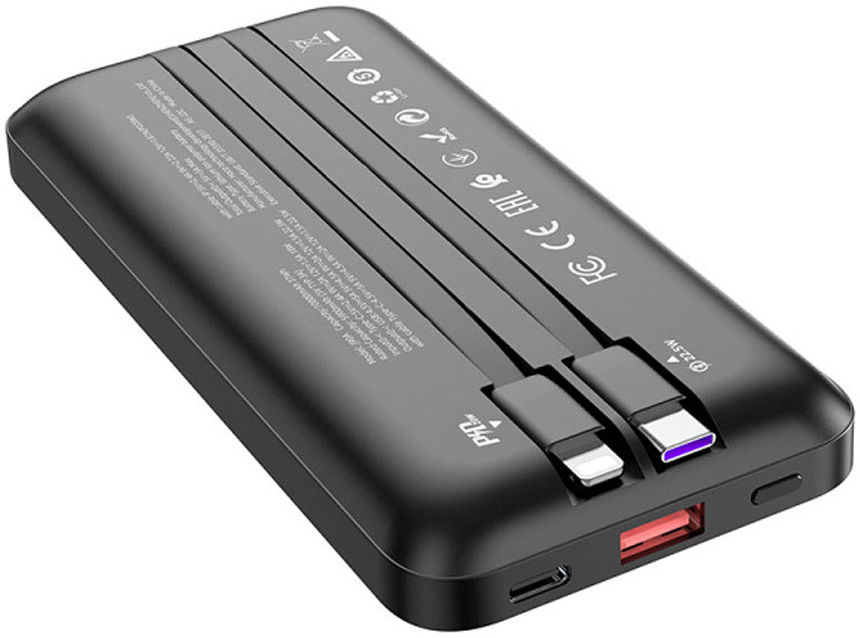 Hoco J90A 22.5W Compacte Powerbank 10.000 mAh met Quick Charge Zwart afbeelding 2