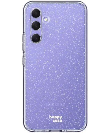 HappyCase Samsung Galaxy A54 Hoesje Flexibel TPU Glitter Print Hoesjes