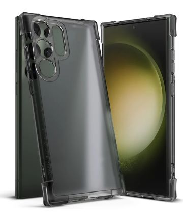 Ringke Fusion Bumper Samsung Galaxy S23 Ultra Hoesje Matte Zwart Hoesjes