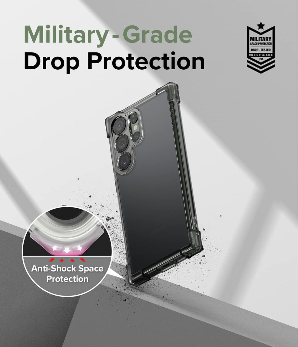Ringke Fusion Bumper Samsung Galaxy S23 Ultra Hoesje Matte Zwart afbeelding 4
