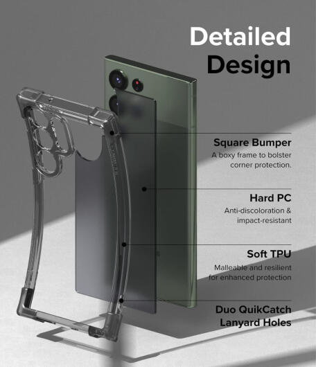 Ringke Fusion Bumper Samsung Galaxy S23 Ultra Hoesje Matte Zwart afbeelding 8