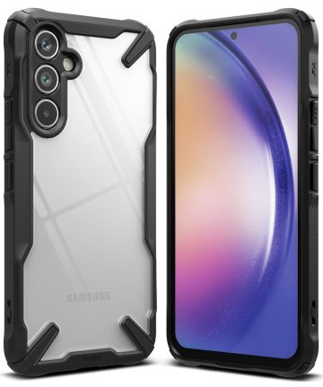 Ringke Fusion X Samsung Galaxy A54 Hoesje Back Cover Transparant Zwart Hoesjes