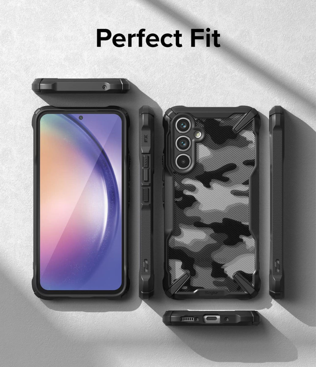 Ringke Fusion X Samsung Galaxy A54 Hoesje Back Cover Camo Zwart afbeelding 9
