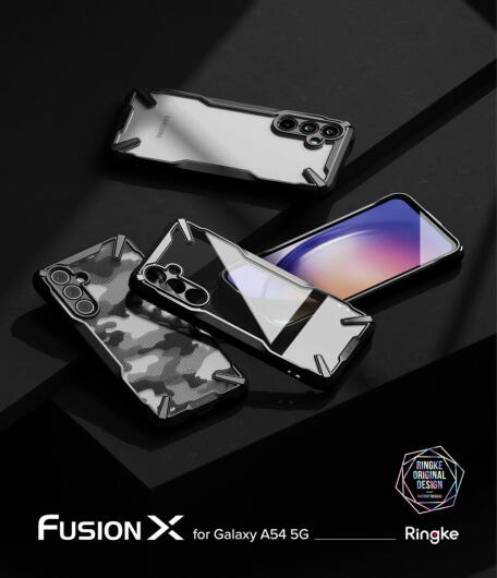 Ringke Fusion X Samsung Galaxy A54 Hoesje Back Cover Camo Zwart afbeelding 11