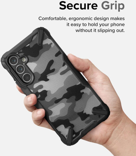Ringke Fusion X Samsung Galaxy A54 Hoesje Back Cover Camo Zwart afbeelding 5