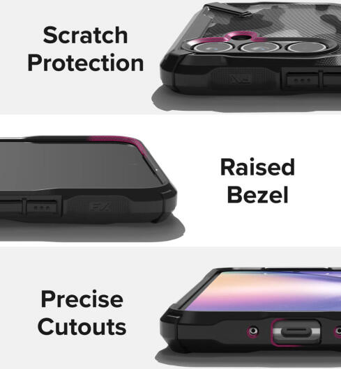 Ringke Fusion X Samsung Galaxy A54 Hoesje Back Cover Camo Zwart afbeelding 7