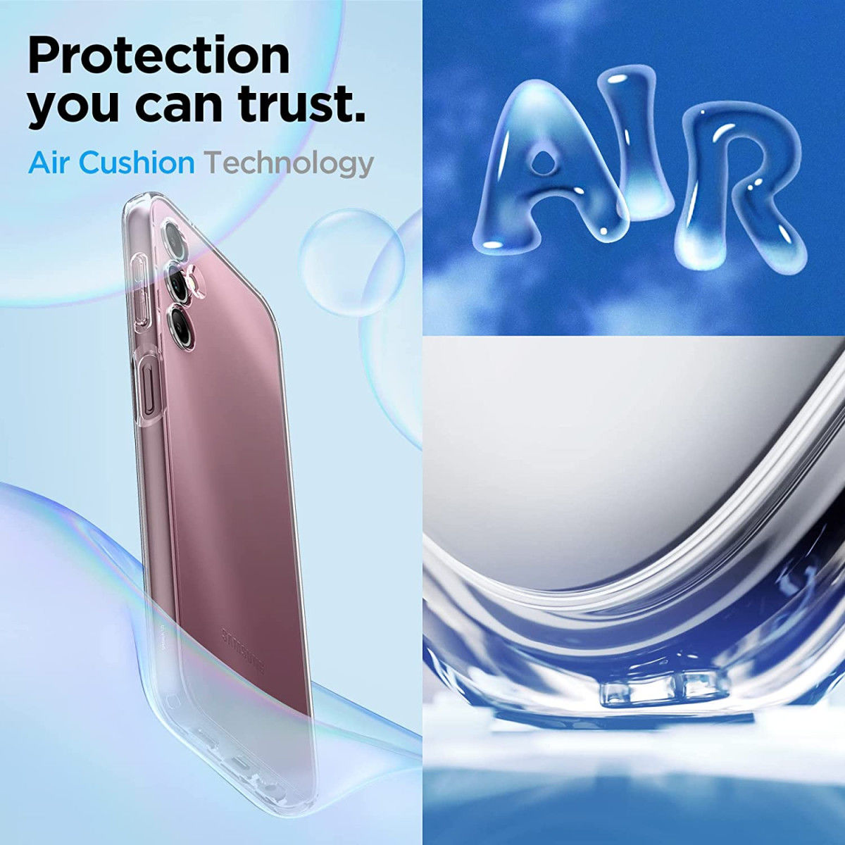 Spigen Liquid Air Samsung Galaxy A14 Hoesje Back Cover Transparant afbeelding 3