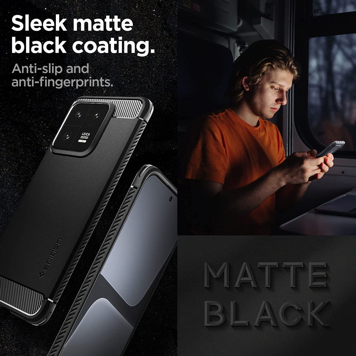 Spigen Rugged Armor Xiaomi 13 Pro Hoesje Back Cover Zwart afbeelding 5