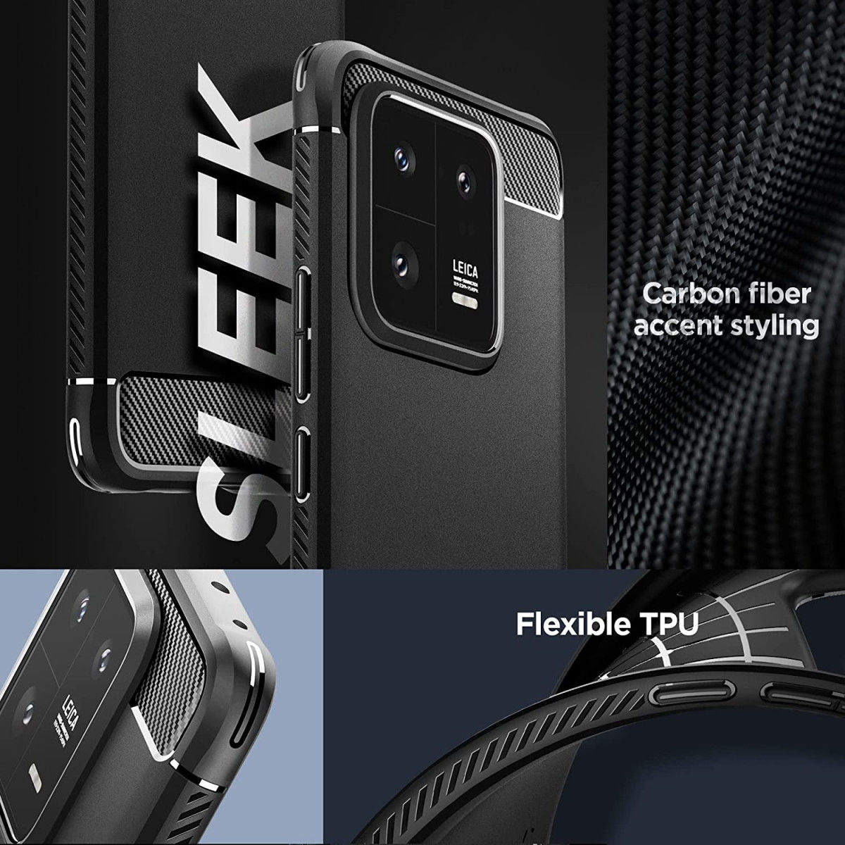 Spigen Rugged Armor Xiaomi 13 Pro Hoesje Back Cover Zwart afbeelding 6