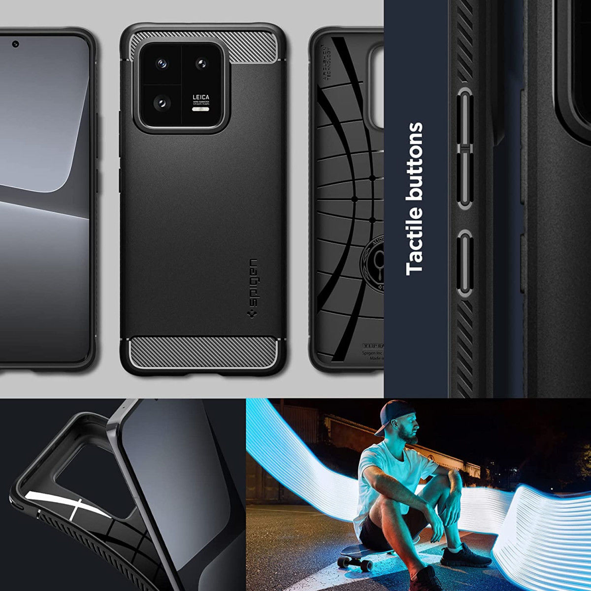 Spigen Rugged Armor Xiaomi 13 Pro Hoesje Back Cover Zwart afbeelding 8