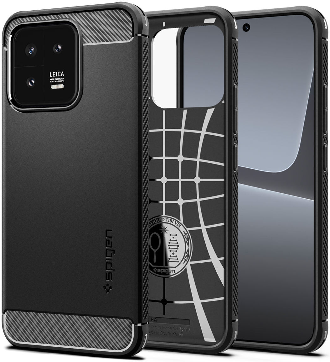 Spigen Rugged Armor Xiaomi 13 Hoesje Back Cover Zwart afbeelding 1