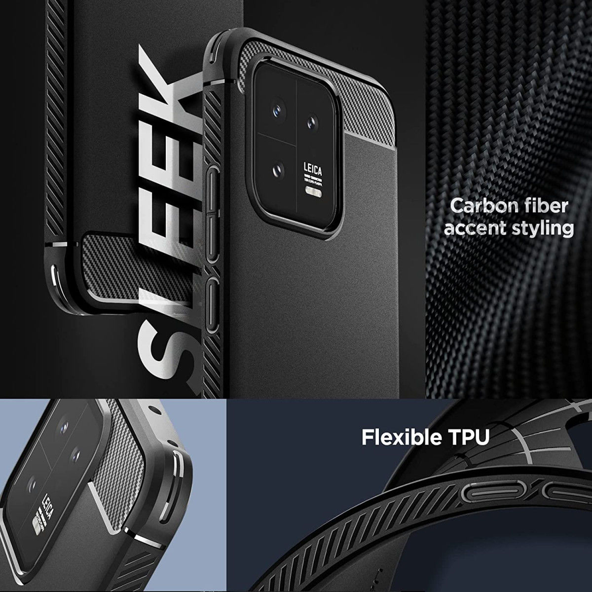 Spigen Rugged Armor Xiaomi 13 Hoesje Back Cover Zwart afbeelding 7