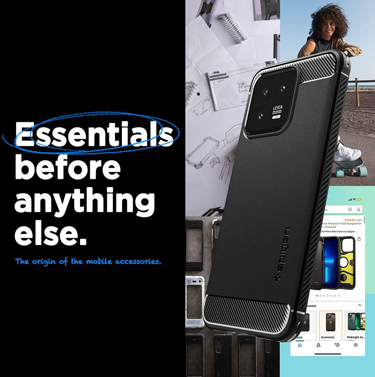 Spigen Rugged Armor Xiaomi 13 Hoesje Back Cover Zwart afbeelding 8