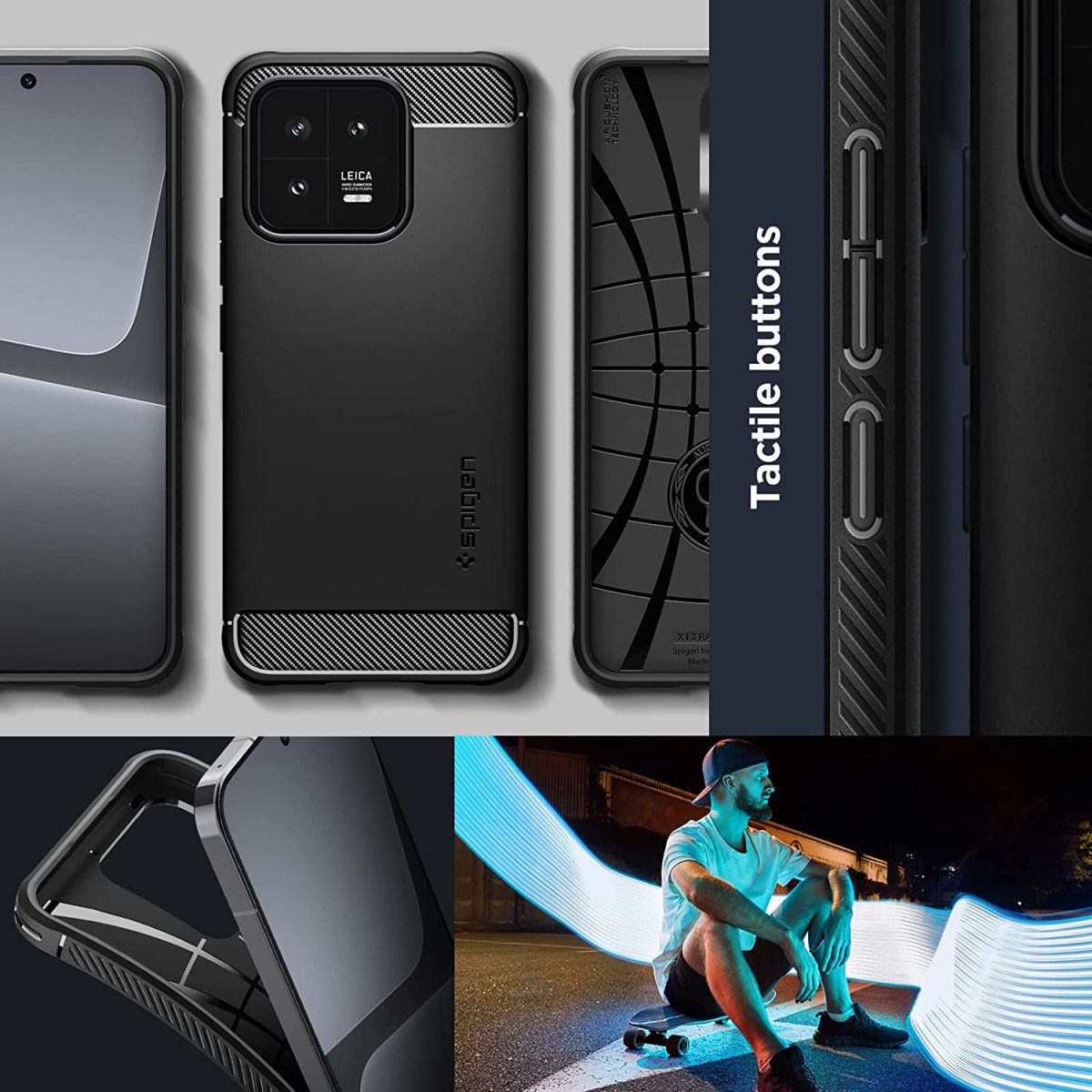 Spigen Rugged Armor Xiaomi 13 Hoesje Back Cover Zwart afbeelding 9