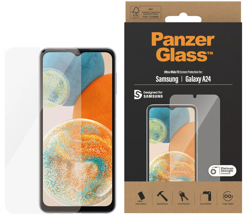 PanzerGlass Ultra-Wide Samsung Galaxy A24 Screen Protector afbeelding 1